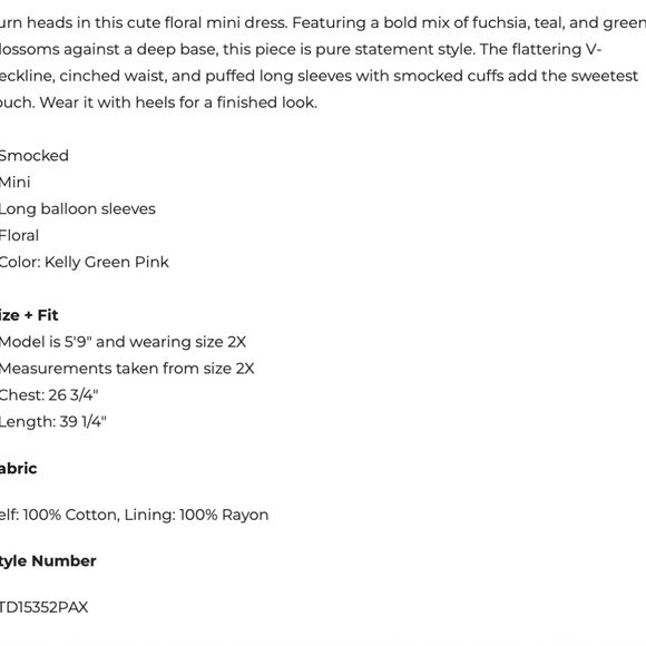 NWT Sugarlips Bold Print Smocked Mini Dress - Picture 5 of 5